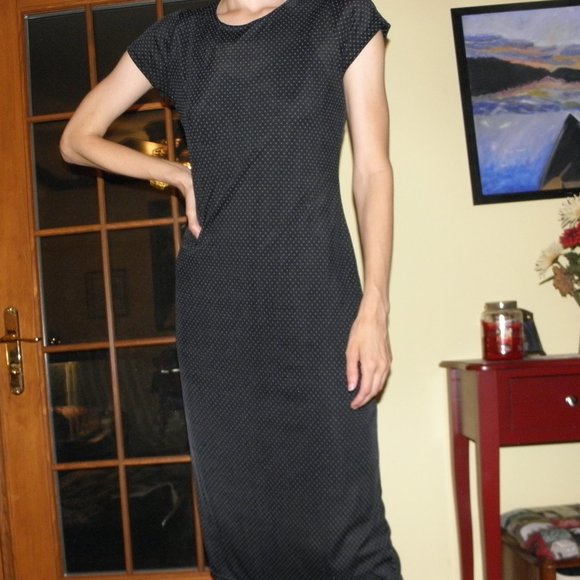 Vintage Dresses & Skirts - Vintage 90s Sheer Polka Dot Dress